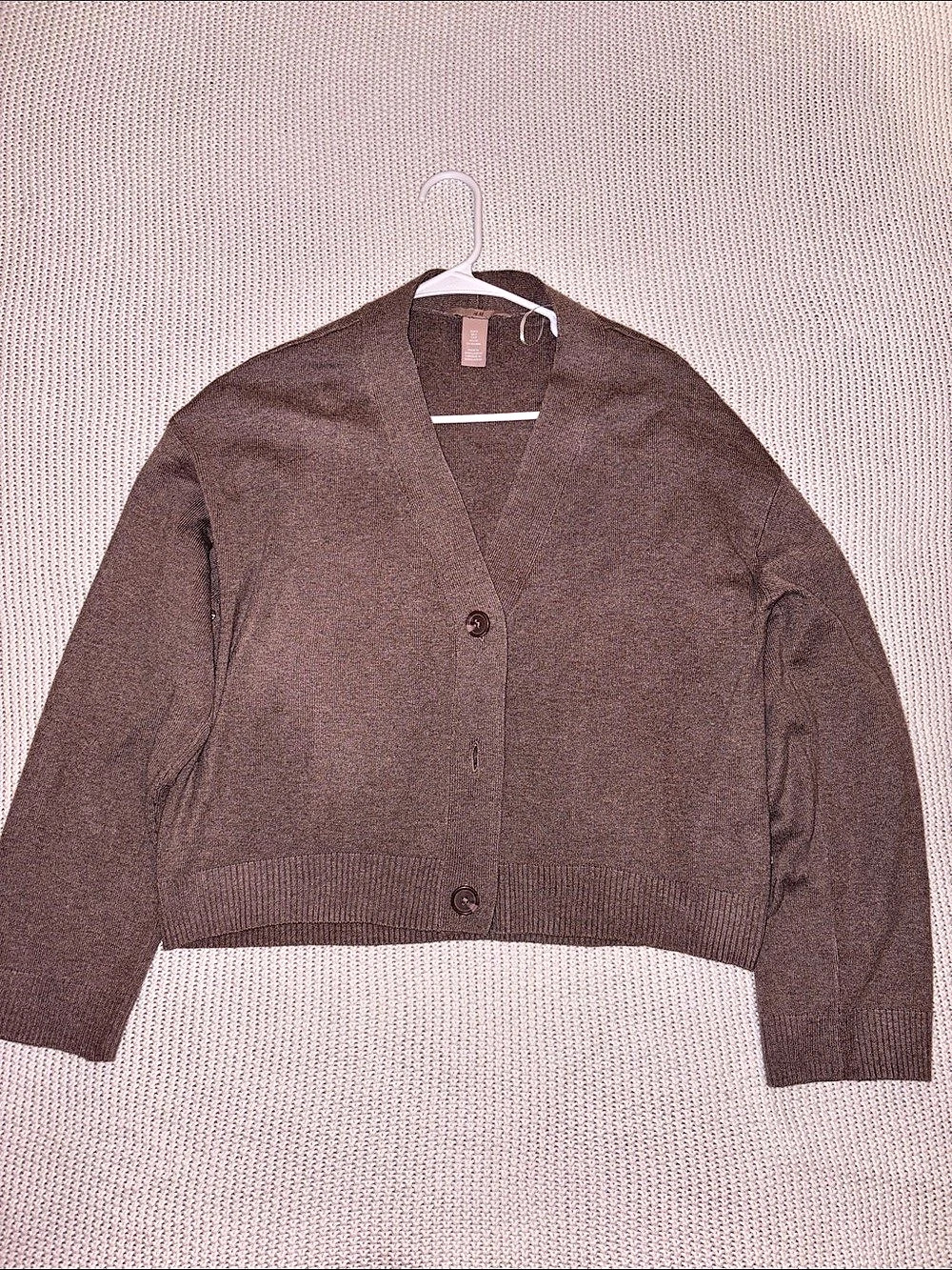 H&M Brown Button Front Cardigan Size Medium